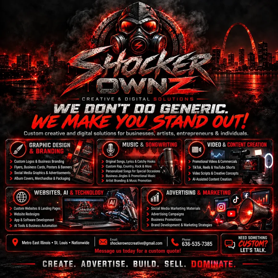 Concept artwork for SHOCKER OWNZ CREATIVE